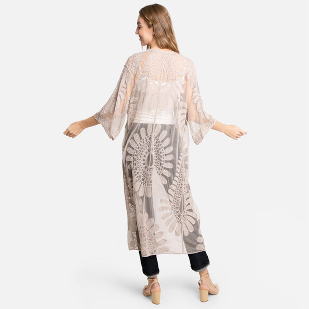 Sheer Mandala Maxi Kimono