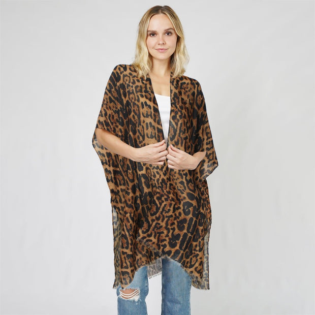 Lightweight Leopard Kimono