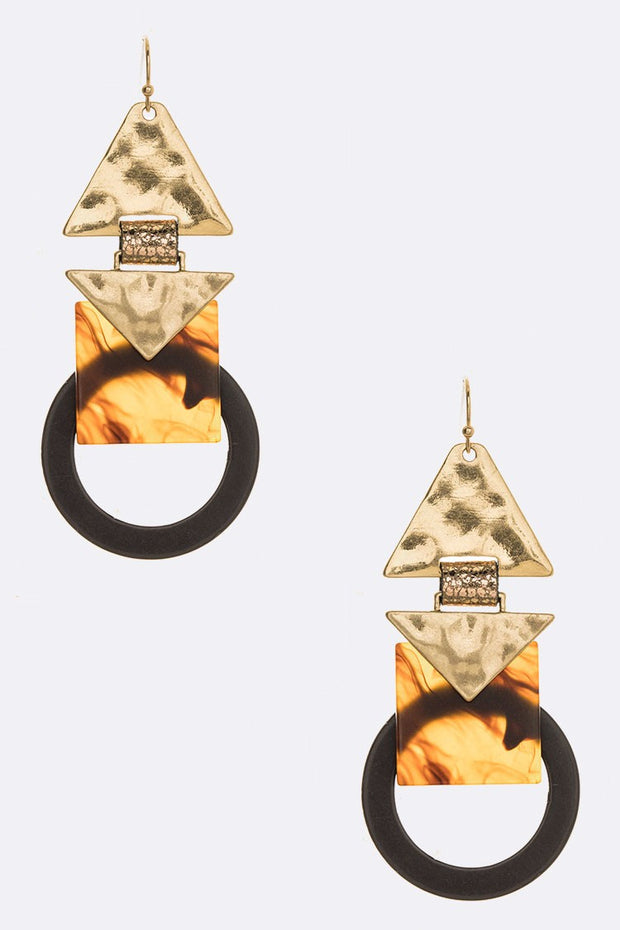Iconic Mix Media Celluloid Earrings