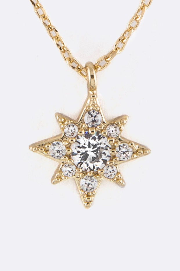 Petite CZ Star Pendant Necklace