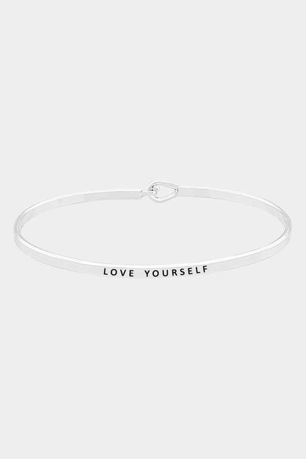 Love Yourself Inspiration Bangle Bracelet