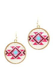 Navajo Aztec Tribal Embroidery Earring