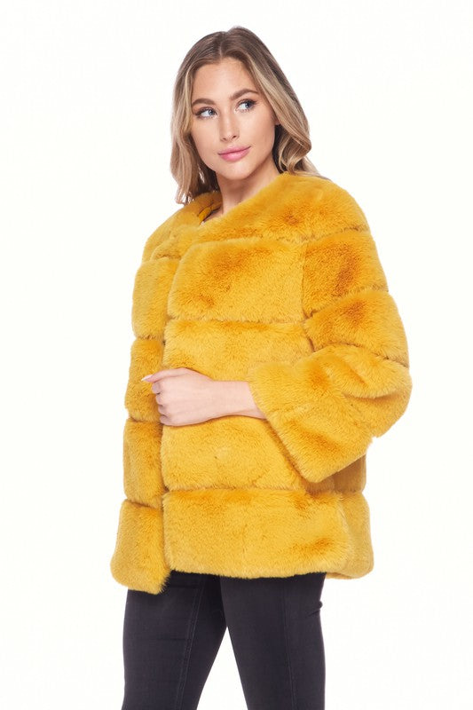 Faux Fur Coat Short