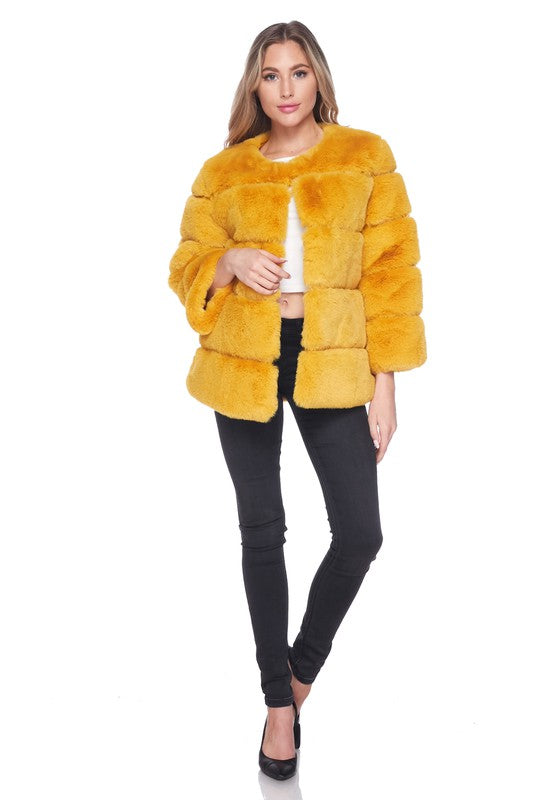Faux Fur Coat Short