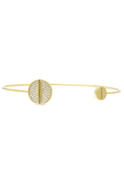Pave Screw Open Cuff Bracelet