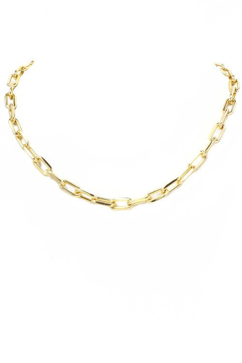 Aria 18k Gold Plated Linked Chain Necklace