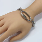 Carabiner Lock Layered Chain Bracelet