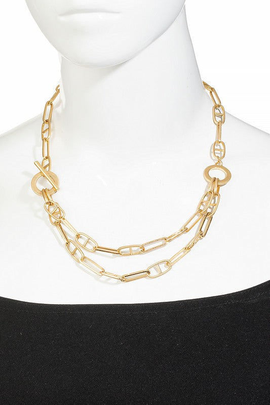 Reese Toggle Bar Layered Necklace