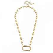 Carabiner Lock Chain Link Necklace