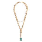 Adriana Layered Curb Chain & Pendant Necklace