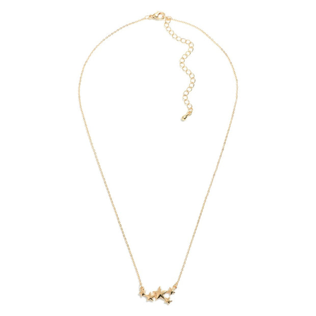 Dainty Star Cluster Chain Link Necklace