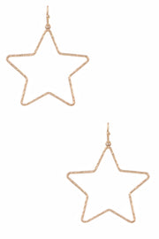 Textured Star Earring
