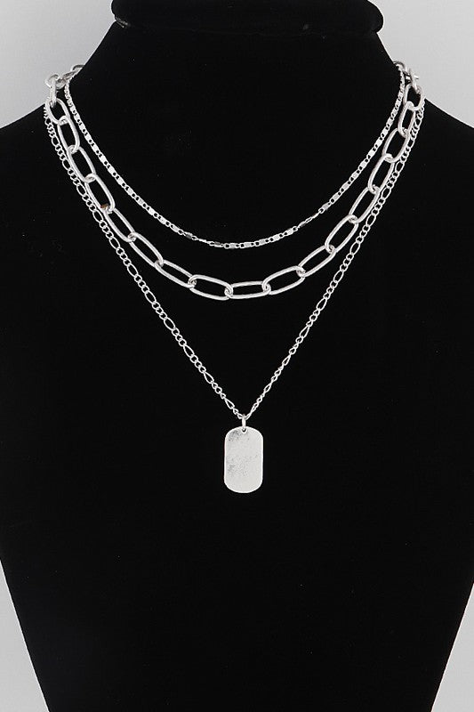 Tag Layered Necklace
