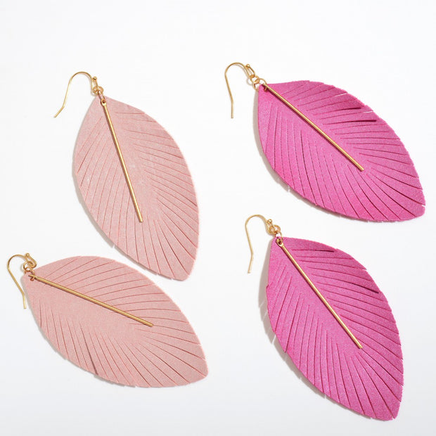 Fabric Leaf Earring