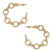 Gigi Chain Link Hoop Earrings