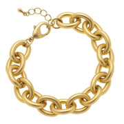 Vivian Chain Link Bracelet in Matte Gold