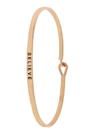 Believe Bangle Bracelet