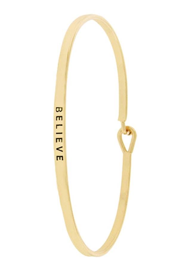 Believe Bangle Bracelet