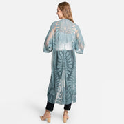 Sheer Mandala Maxi Kimono