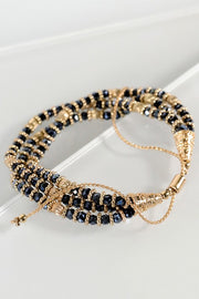 Layer Mix Beads drawstring Bracelet