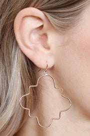 Wire Quatrefoil Dangle Earring