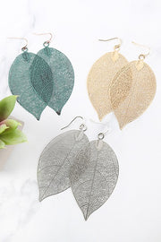Filigree Leaf Dangle Earring