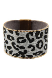 Leopard & Chain Magnetic Bracelet