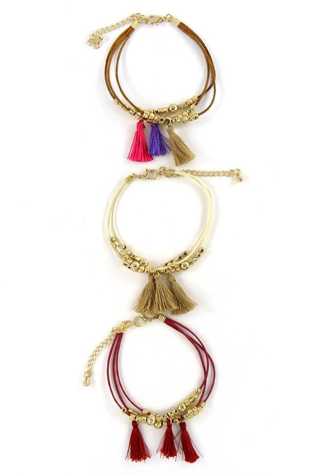 Crystal Hamsa Charm Drawstring Cord Bracelet