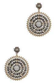 Glass Beaded Circle Earrings