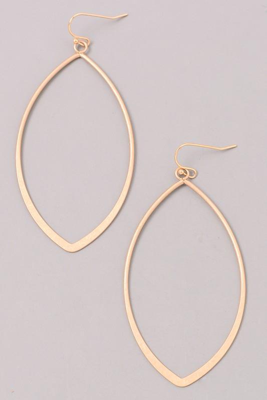 Oval Shaped Dangle Earrings