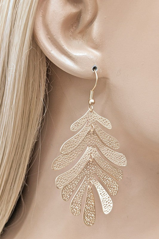 Filigree Leaf Earring