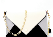Color Block Envelope Clutch Shoulder Bag