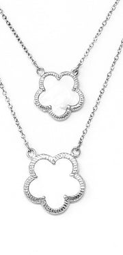 DOUBLE LAYER FLOWER NECKLACE
