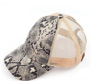 Snakeskin Ponytail Hat