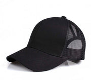 Sleek Black Ponytail Hat