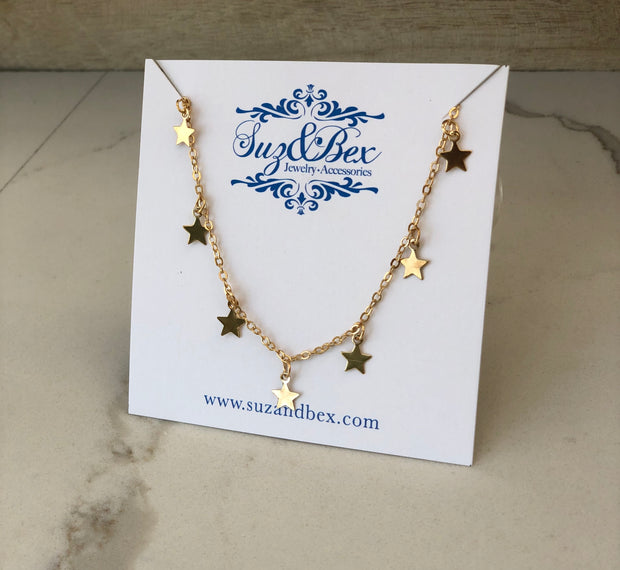 Dangling Star Charm Necklace