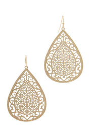 Detailed Filigree Teardrop Earring