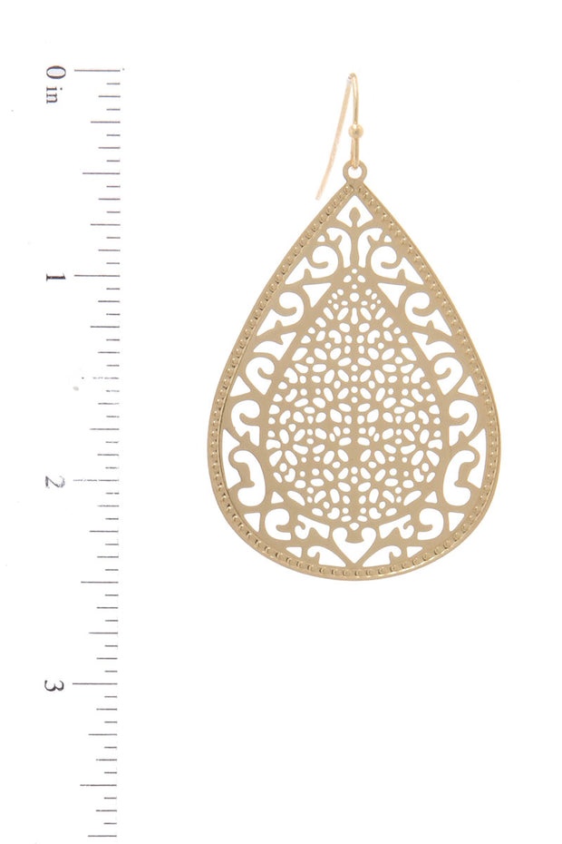 Detailed Filigree Teardrop Earring