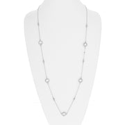 Dainty Chain Necklace with Cubic Zirconia Stations
