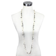 Long Natural Stone Beaded Necklace