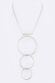 Linked Hoops Pendant Necklace