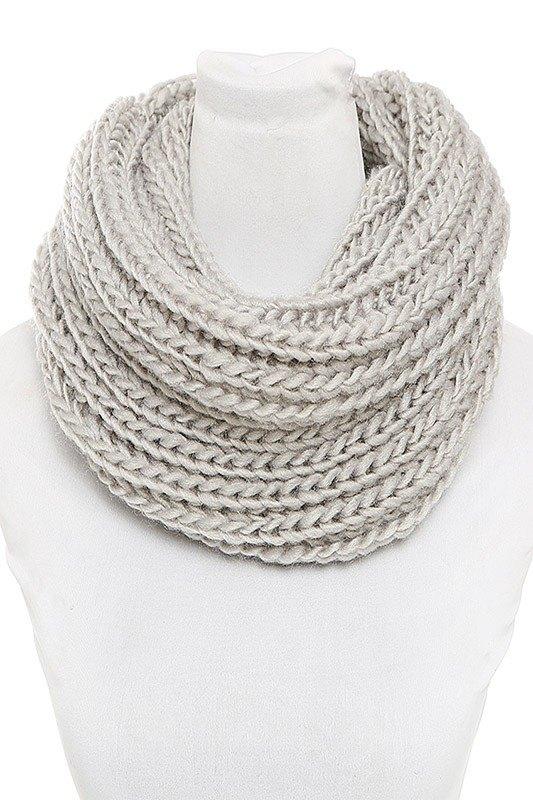 Loose Knit Infinity Winter Scarf