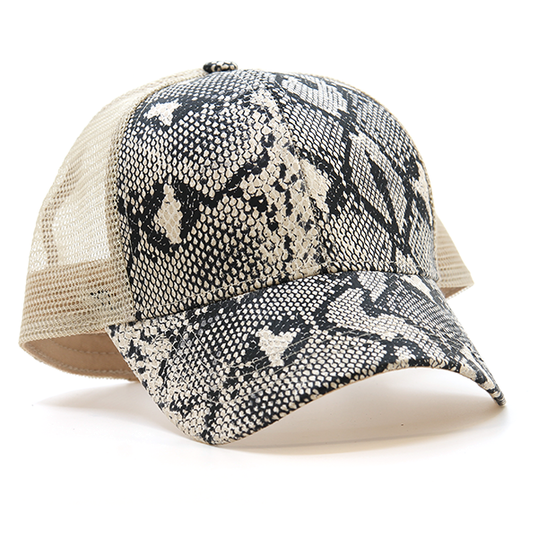 Snakeskin Ponytail Hat