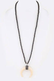 Boho Crystal Long Pendant Necklace