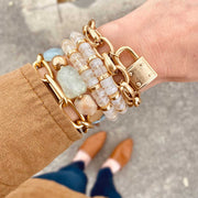 Olivia Chain Link Bracelet in Matte Gold