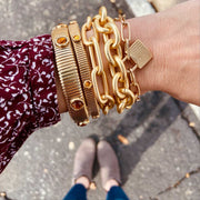 Vivian Chain Link Bracelet in Matte Gold